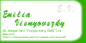 emilia visnyovszky business card